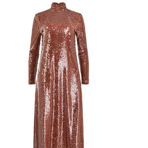 Donatella Sequin Turtleneck Dress